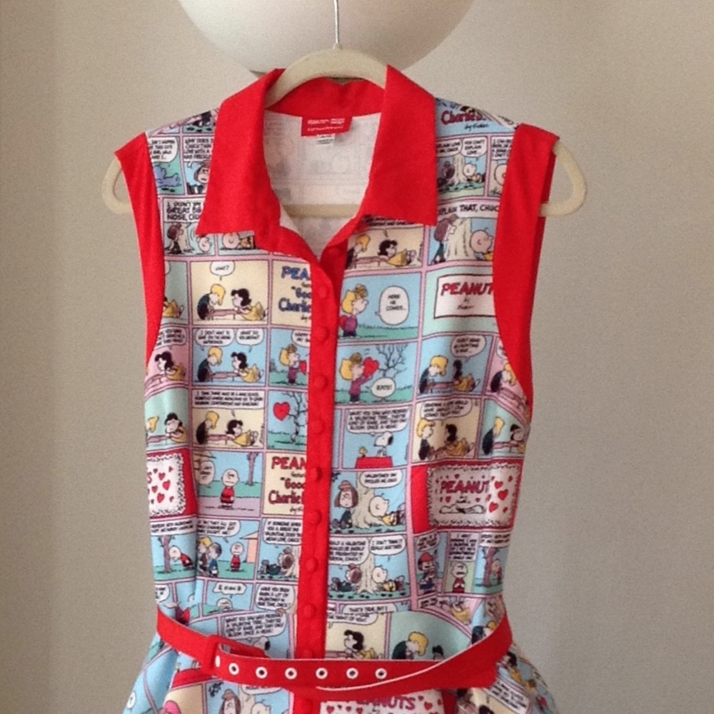 🔴 Peanuts - Unique Vintage 'Bethany' Swing Dress - Picture 7 of 9